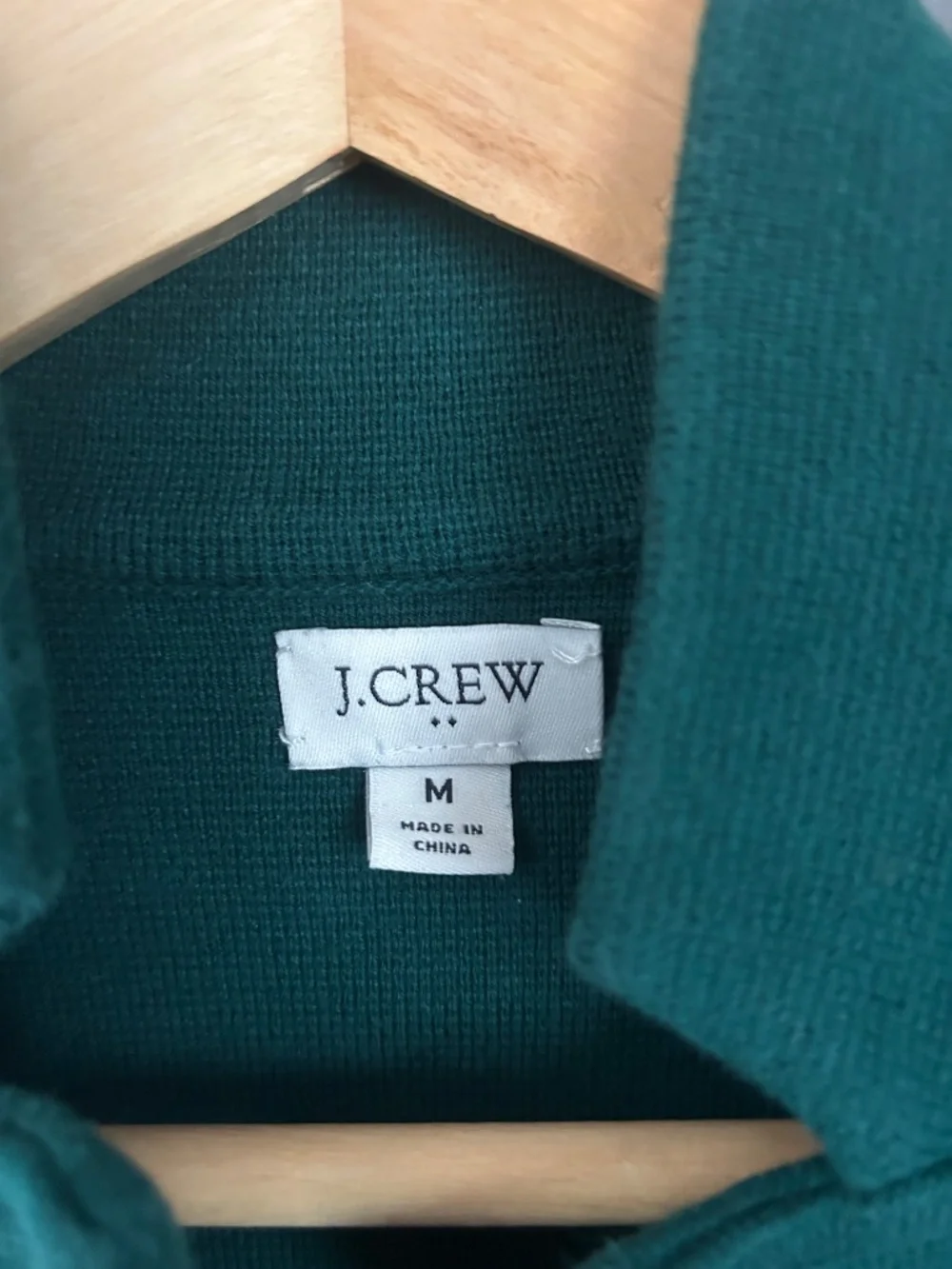 J Crew Emerald Green Sweater Coat